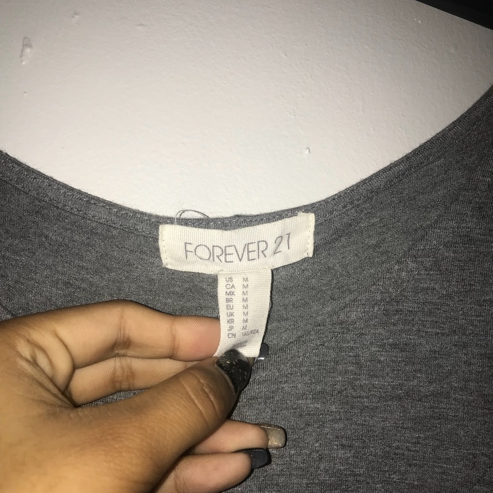 Grey long sleeve skater dress